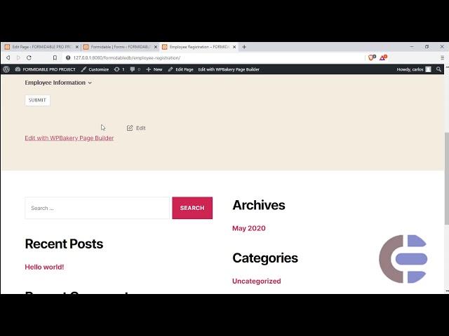 Advanced Forms Formidable Pro Employee Registration (Part 1)