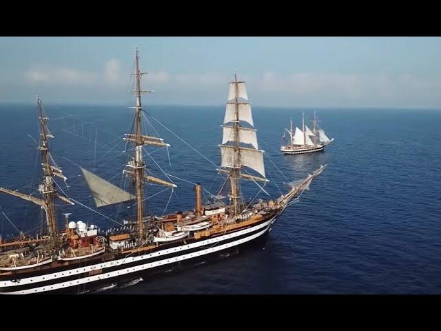 A bordo del Amerigo Vespucci