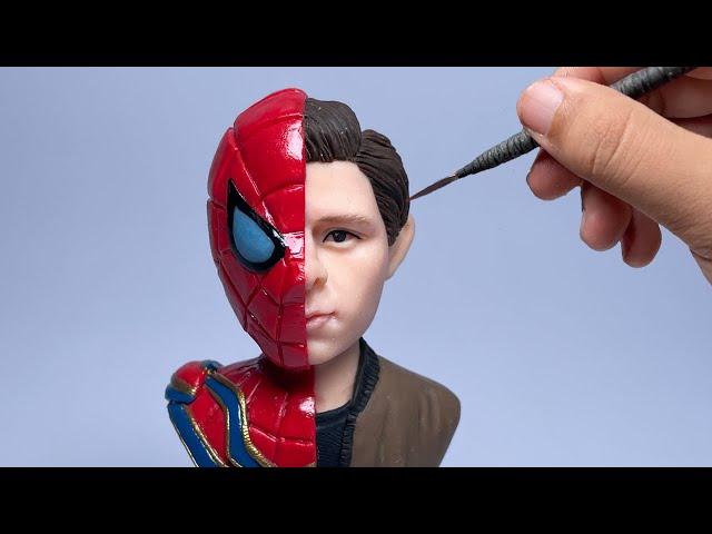 Sculpting Spider-Man from Clay  #shorts