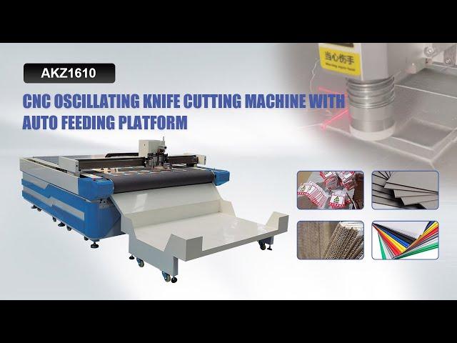 AccTek CNC Oscillating Knife Cutting Machine with auto feeding platform