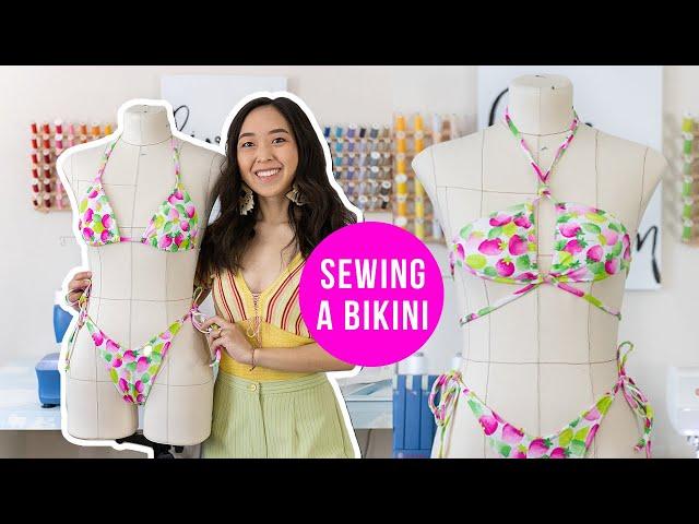 Sew A Bikini With Me! (Triangle bikini top and high leg bottoms) @coolirpa