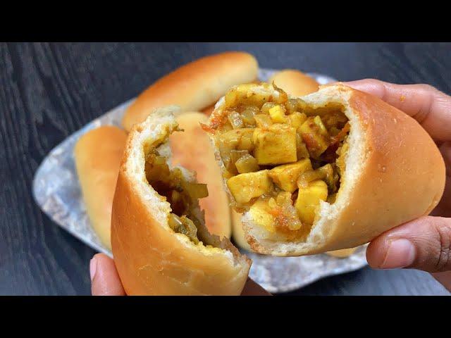 Mushroom Paneer Rolls |  Soft & Fluffy Rolls  | Baked Rolls  | Step by Step Recipe