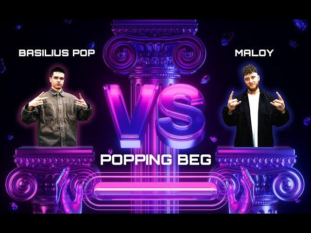 Basilis Pop vs Maloy 1/8 popping beginners dance battle on Back to the future battle 2024