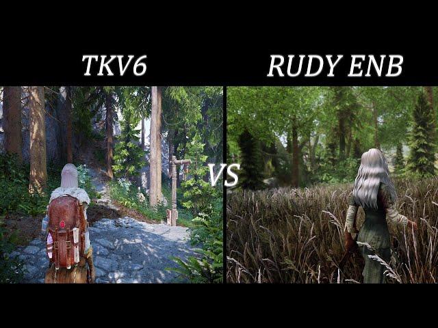 [4K] Skyrim SE - TKV6 VS Rudy ENB (2022)