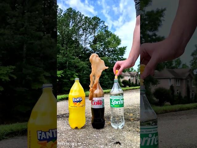 Popular Coke Sodas Vs Mentos 68 (IN REVERSE) #satisfying #experiment #asmr