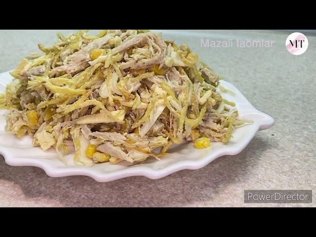 Tovuq go’shtli salat tayyorlash / Самый популярный салат / Chicken salad/ Куриный салат