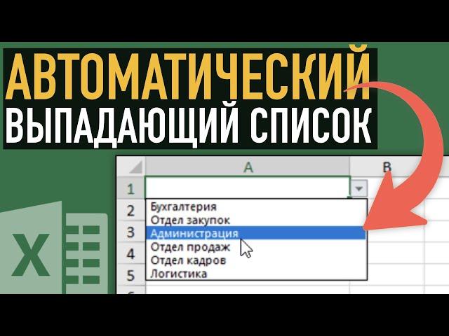 Автоматический выпадающий список  Динамически расширяющийся именованный диапазон