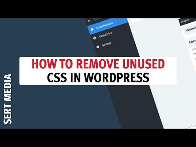 How To Remove Unused CSS In WordPress - WordPress Remove Unused CSS Tutorial 2021 Remove Unused CSS