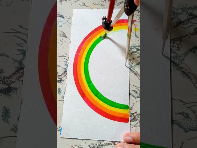 Creative Rainbow Drawing  #shorts #creativeart #rainbowart