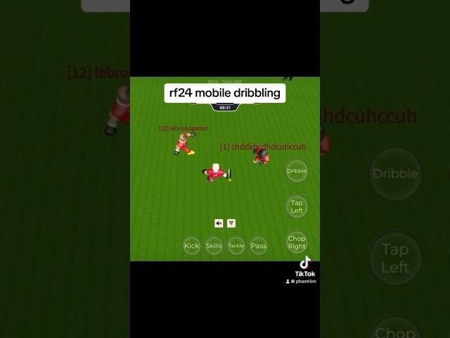 rf24 mobile dribbling #roblox #fyp #shorts #rf4 #realfutbol24 #soccer #football #skills