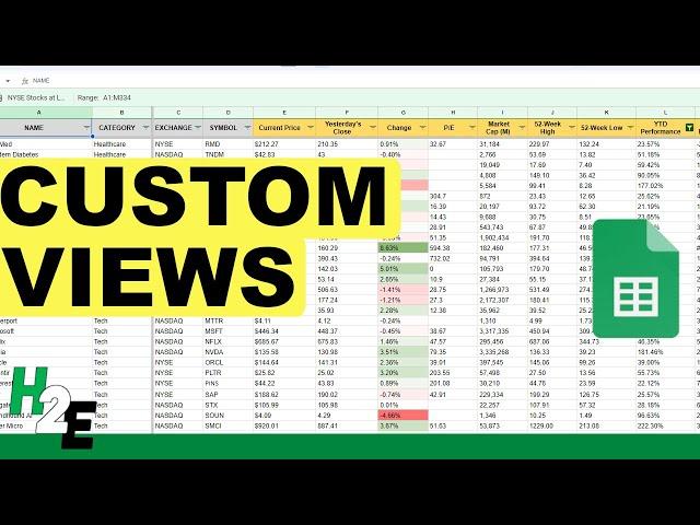 Create Custom Views in Google Sheets