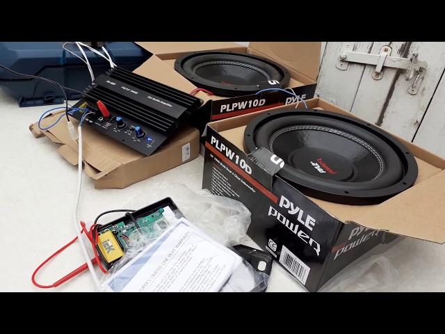 BASS TEST 2 X Sub 1000 watt with amp 1000 watt PLPW10D + PA-80D PYLE power Subwoofer amplifier