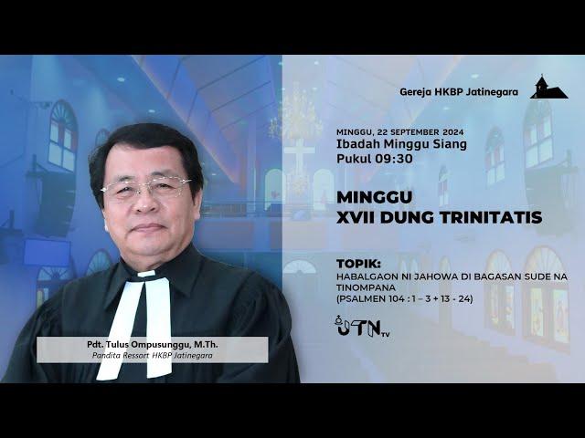 09:30 - Parmingguon Minggu, 22 September 2024 - Live Streaming Bahasa Batak - Gereja HKBP Jatinegara