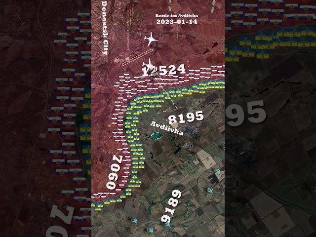 Battle of Avdiivka/Авдеевка Timelapse Map [ Feb 2022 to Dec 2023]