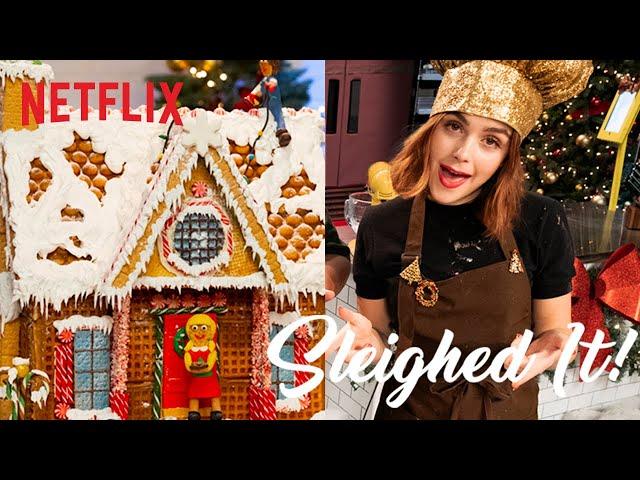 Let It Snow Cast Bakes a Gingerbread House | Sleighed It! | Full Episode | Netflix