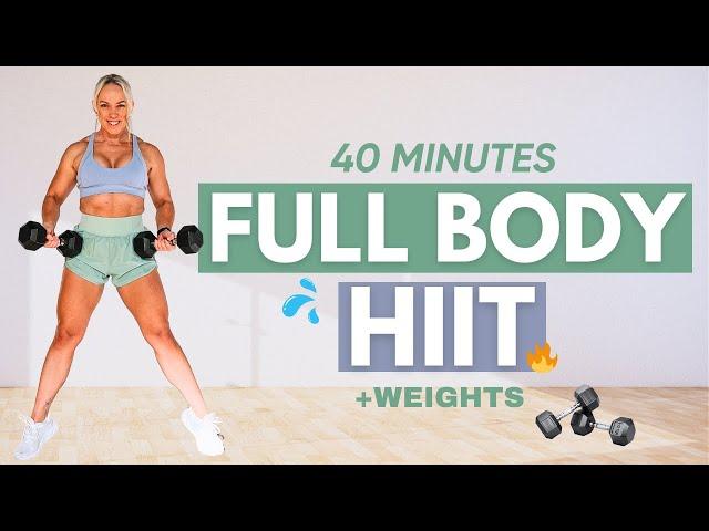 40 Minute HIIT Workout with Weights No Repeat