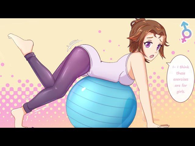 TG TF boy transform into a girl TG Body change   (gymnast)  Gender bender TG body swap