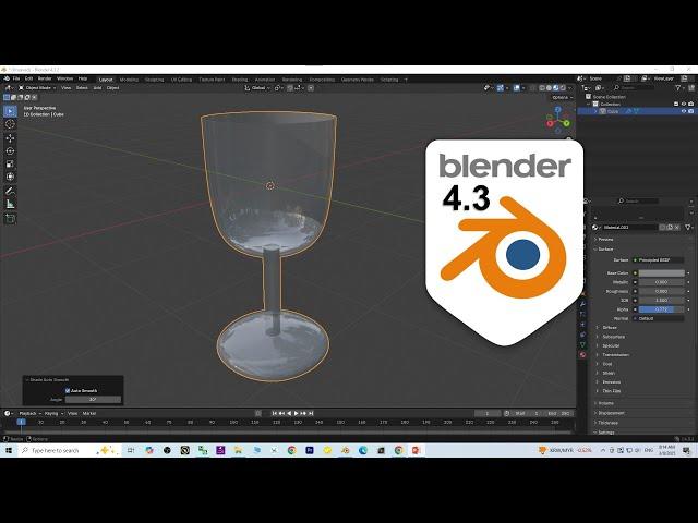 Blender Glass 3D Modeling Tutorial #blender #3dmodeling #glass #tutorial