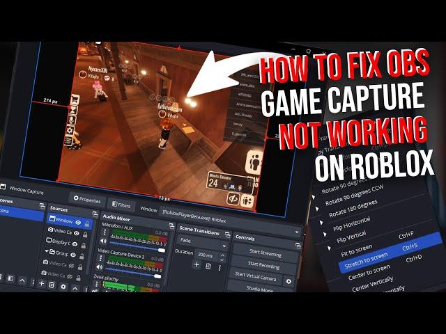 How to fix OBS game capture not working on Roblox - OBS Roblox game capture not working