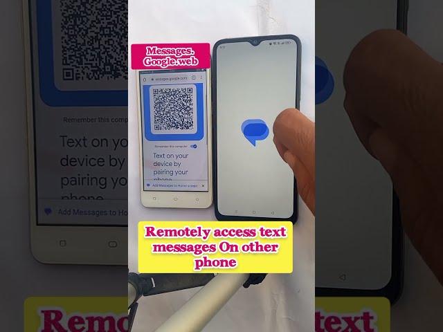 Remotely access text messages on another phone