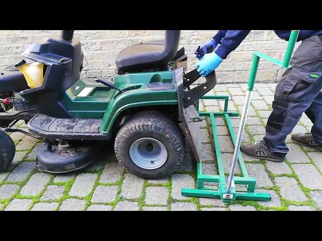 How To Use a Cheap RIDE ON MOWER LIFT / JACK