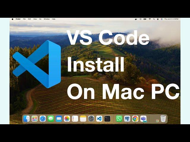 How to Install and Setup VS Code on Mac Pc ( MacOS, Pro, Air, 2024) |Visual Studio Code (M1/M2 Chip)