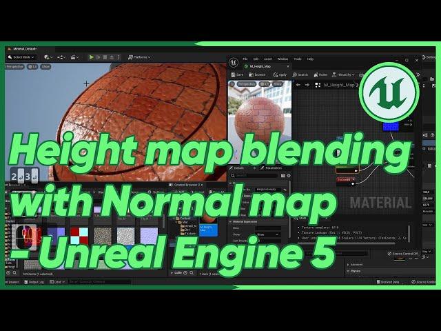 Height map blending with Normal map - Unreal Engine 5