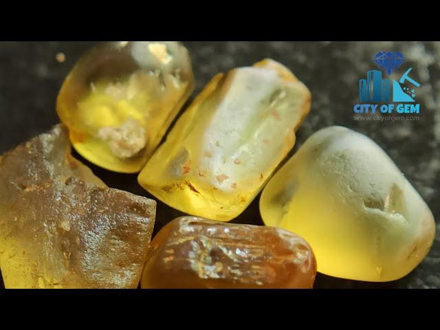 Ceylon Natural Chrysoberyl Rough Gemstones from City of Gem Ratnapura Sri Lanka