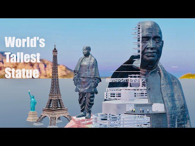 How The World's Tallest Statue Was Built? | The Statue of unity | 3D Animation@Learnfromthebase