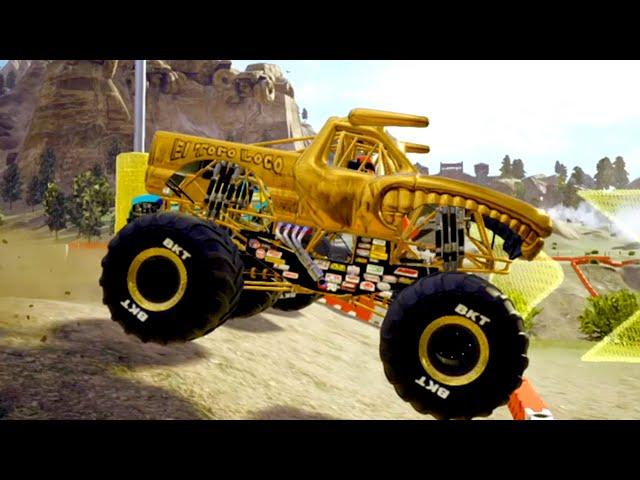 BeamNG Drive & Monster Jam Steel Titans Monster Truck High-Speed Jumps & Monster Jam Freestyle #19