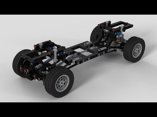 Simple LEGO technic chassis 4x4 (free instruction)