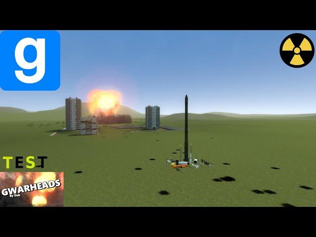 Garry's mod Test NUKE and BOMB of GWarheads!!!!!