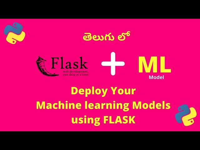 How to deploy machine learning model using flask | Deploy machine learning model using flask Telugu