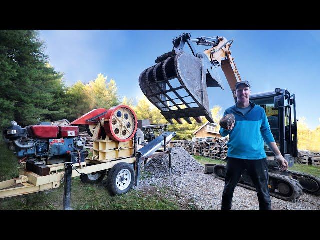 Building an Excavator Rock Bucket CHEAP CHINESE $5,000 Rock Crusher PERFECTED!