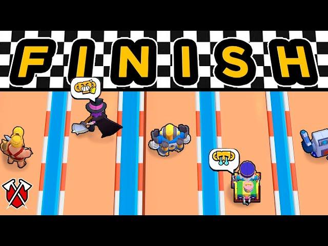 SPEED RACE WITH ALL BRAWLERS! WHO IS FASTEST?