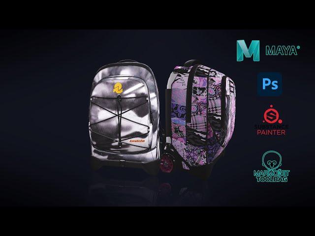 Backpack 3d modeling Tutorial time-lapse /  Backpack / Maya / Substance Painter  Part 1