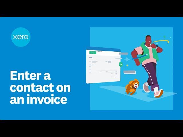 How to enter a contact on an invoice