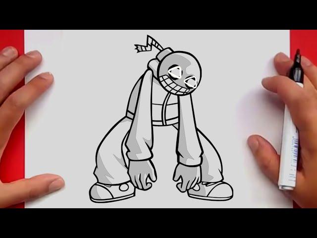 How to Draw Friday Night Funkin Whitty | FNF - Whitty Mod ( test )