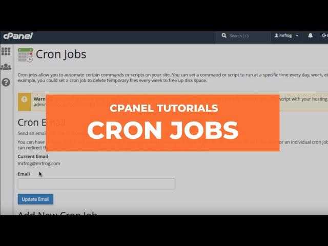 cPanel Tutorials - Cron Jobs