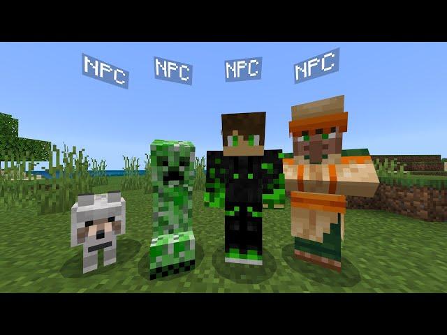 Minecraft Bedrock: NPC EXPANSION (NEW NPC Skins)