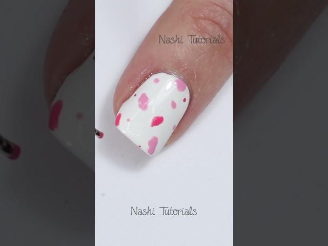 Pink and Gold Stud Nail Art Tutorial #shorts