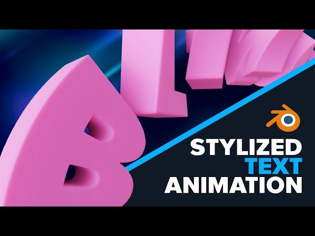 Blender - Stylized 3D Text Animation (Longer Version in the Description).