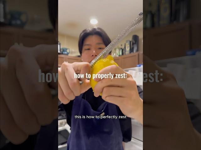 learn how to zest properly! #shorts #cooking #tip #zest #learn