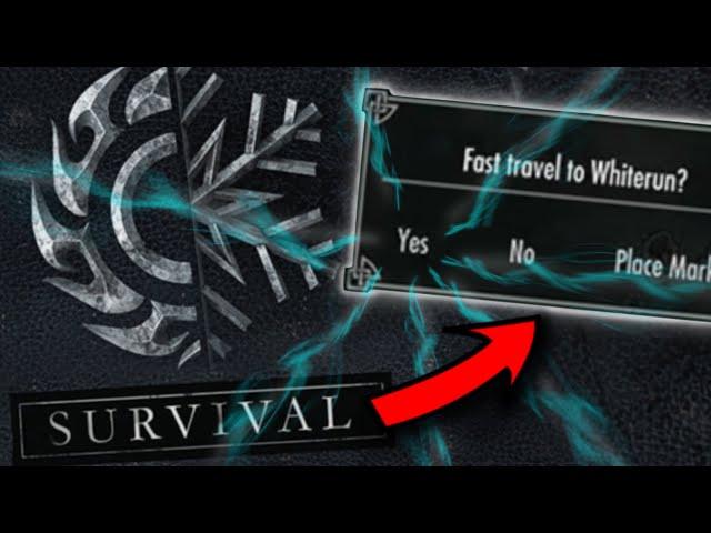 How to FAST TRAVEL!!! in SURVIVAL MODE!!! 2023!!! Skyrim Anniversary Edition