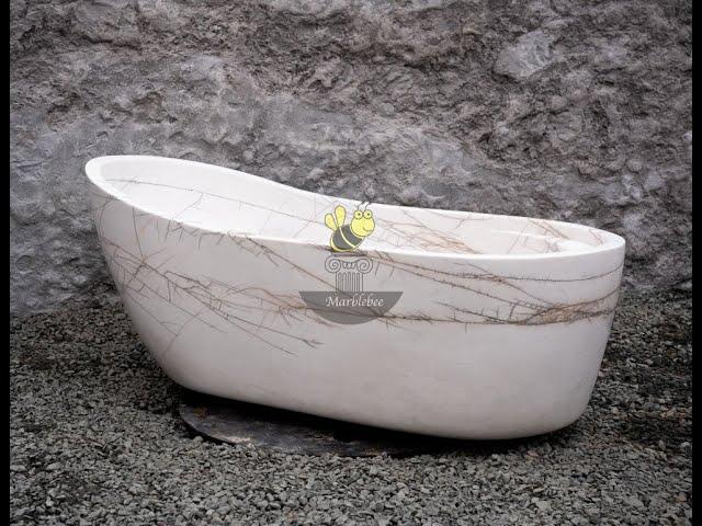 Marblebee Unique white marble bath tub