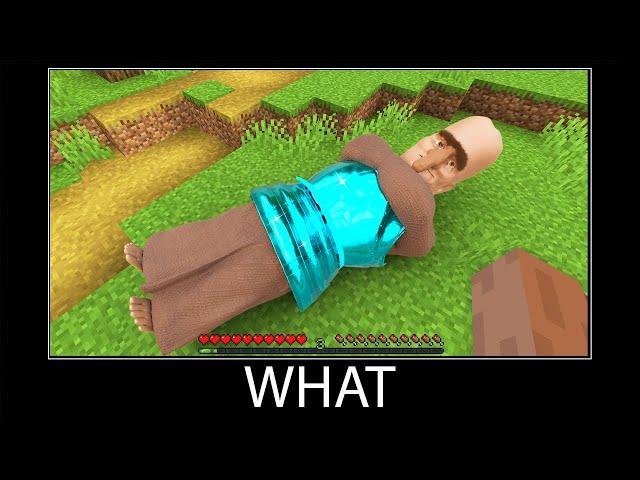 Minecraft wait what meme part 269 realistic minecraft Villager and Diamond armor