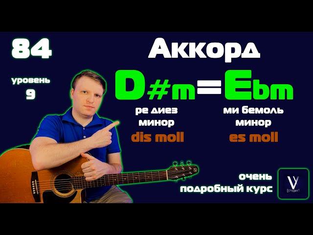 D#m chord on guitar. Ebm chord on guitar. D sharp minor on the guitar. E flat minor on the guitar.