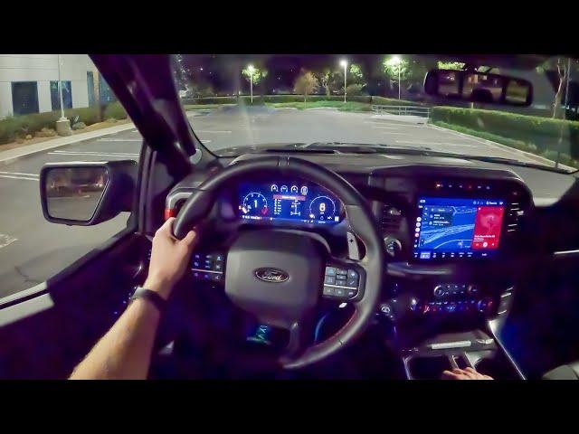 2024 Ford F-150 Raptor - POV Night Drive (Binaural Audio)