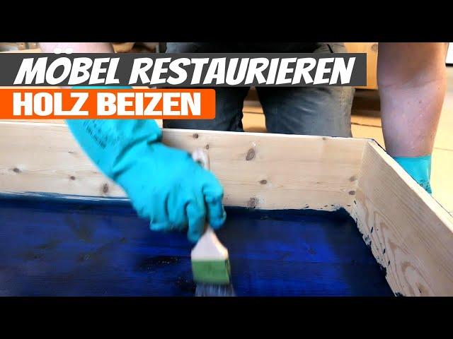 Möbel restaurieren // Holz beizen // Wasserbeize // Möbel streichen