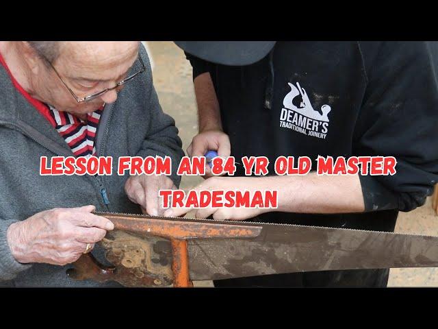 How To Sharpen A Handsaw - 84 Yr Old Joiner